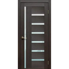 Дверь межкомнатная Сибирь Профиль Ла Стелла 217 Дуб мокко, стекло белое матовое